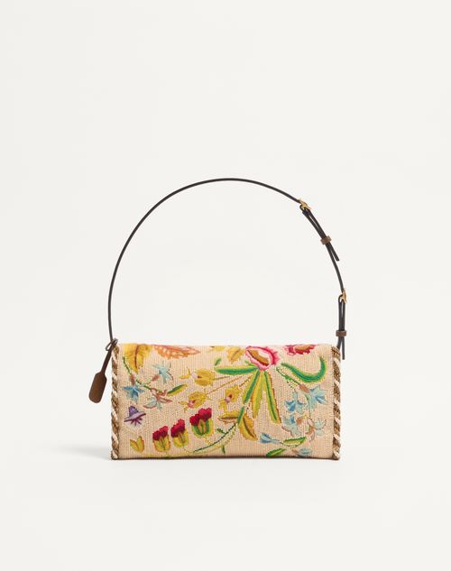Valentino Garavani - Valentino Garavani Devain Embroidered Small Shoulder Bag - Multicolour - Woman - Shoulder Bags